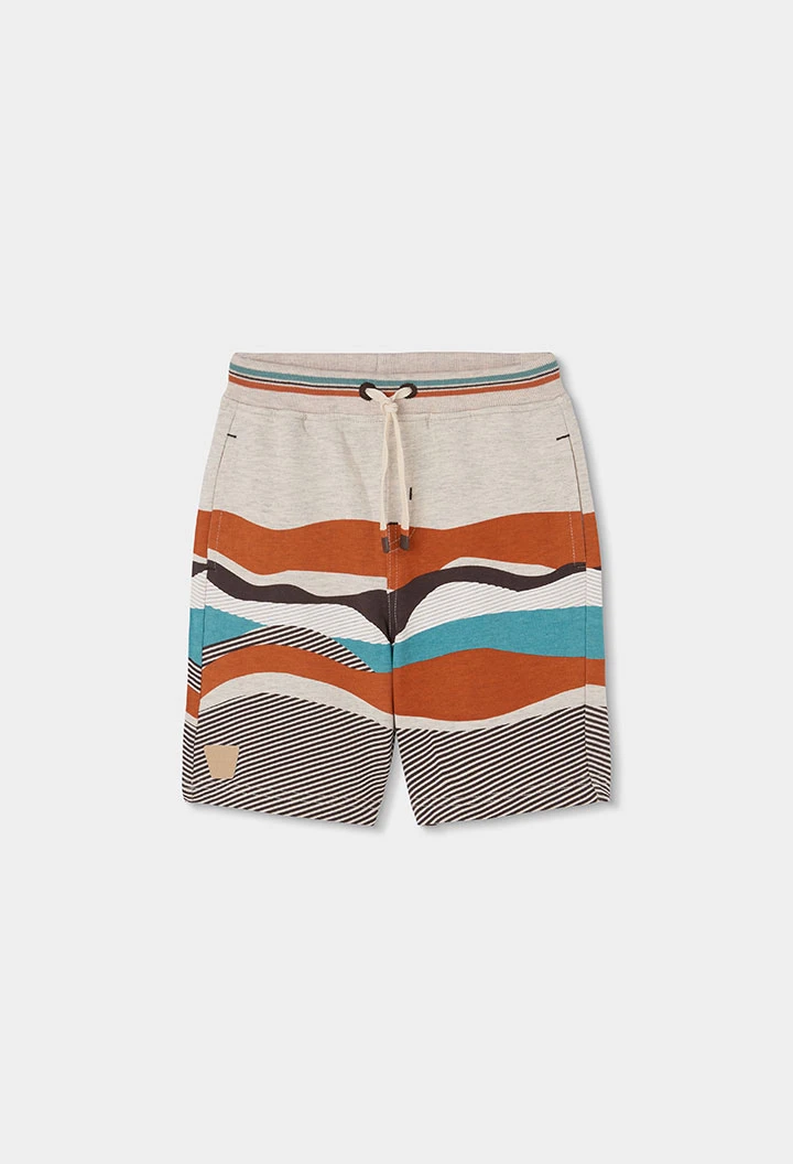 Bedruckte Baumwoll-Bermudashorts