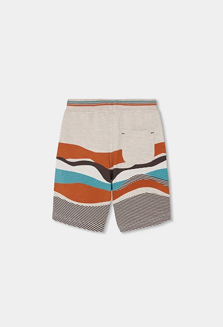 Printed cotton Bermuda shorts