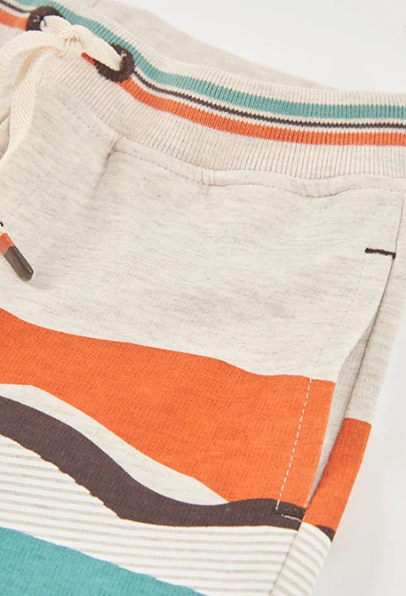 Bermudas estampadas de algodão