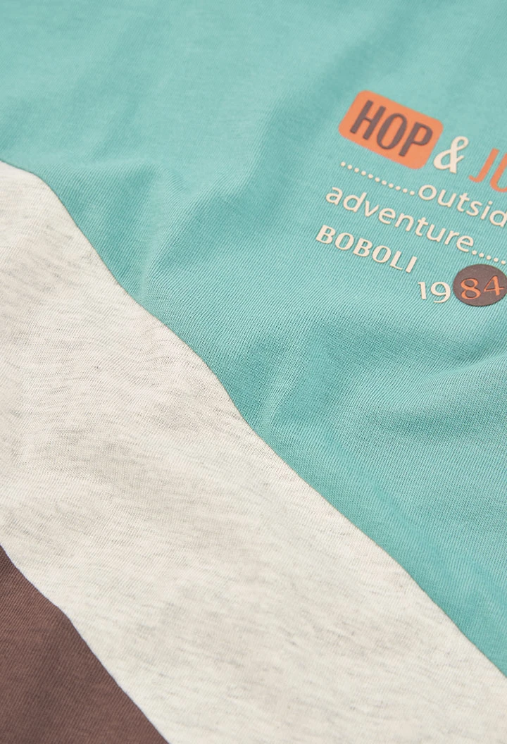 T-shirt enfant en coton color block