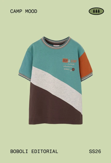 T-shirt enfant en coton color block