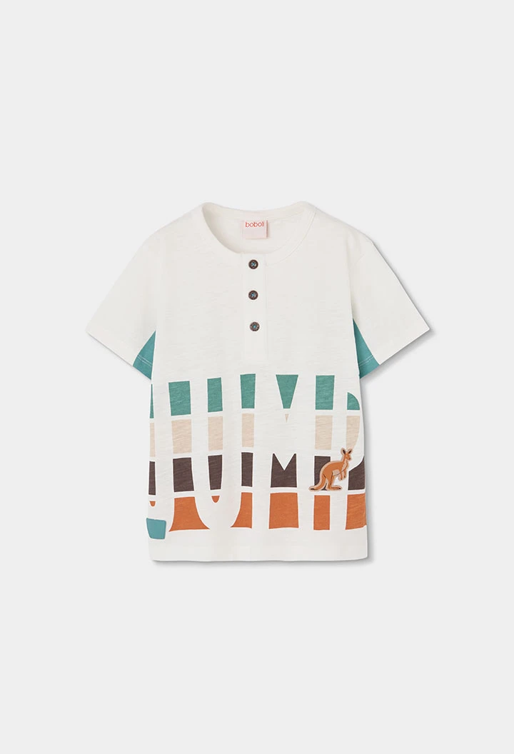 Boy?s white cotton T-shirt