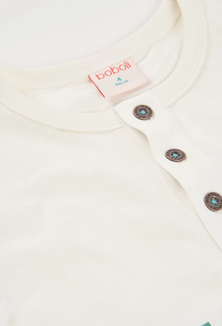 Camiseta de criança algodão branco