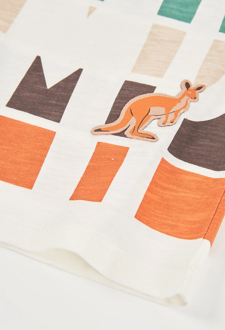 Kinder-T-Shirt aus weißer Baumwolle