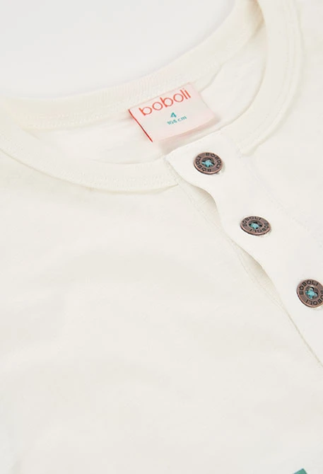 Maglietta da bambino in cotone bianco
