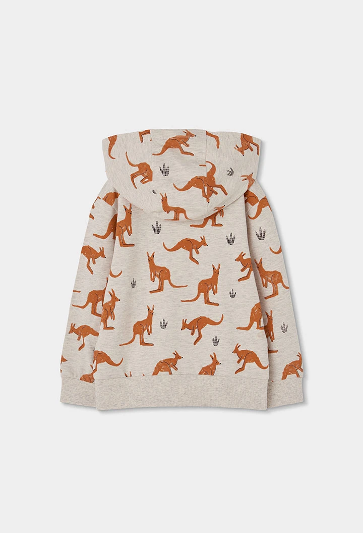 Children?s grey jacket with kangaroo pockets