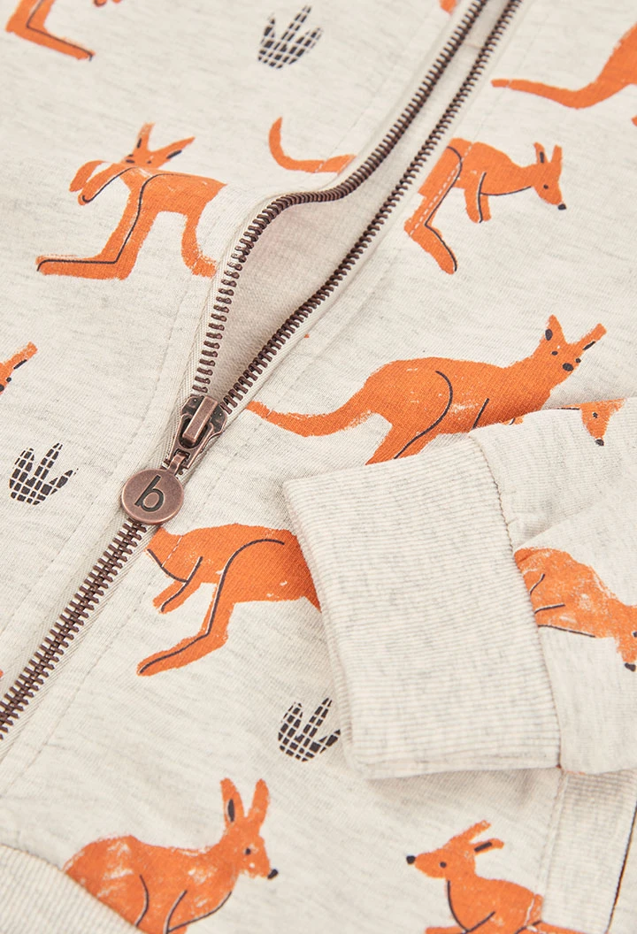 Children?s grey jacket with kangaroo pockets