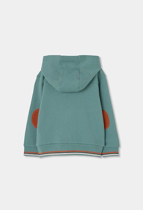 Grüne Strickjacke für Kinder