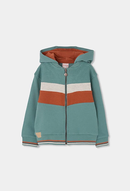 Grüne Strickjacke für Kinder