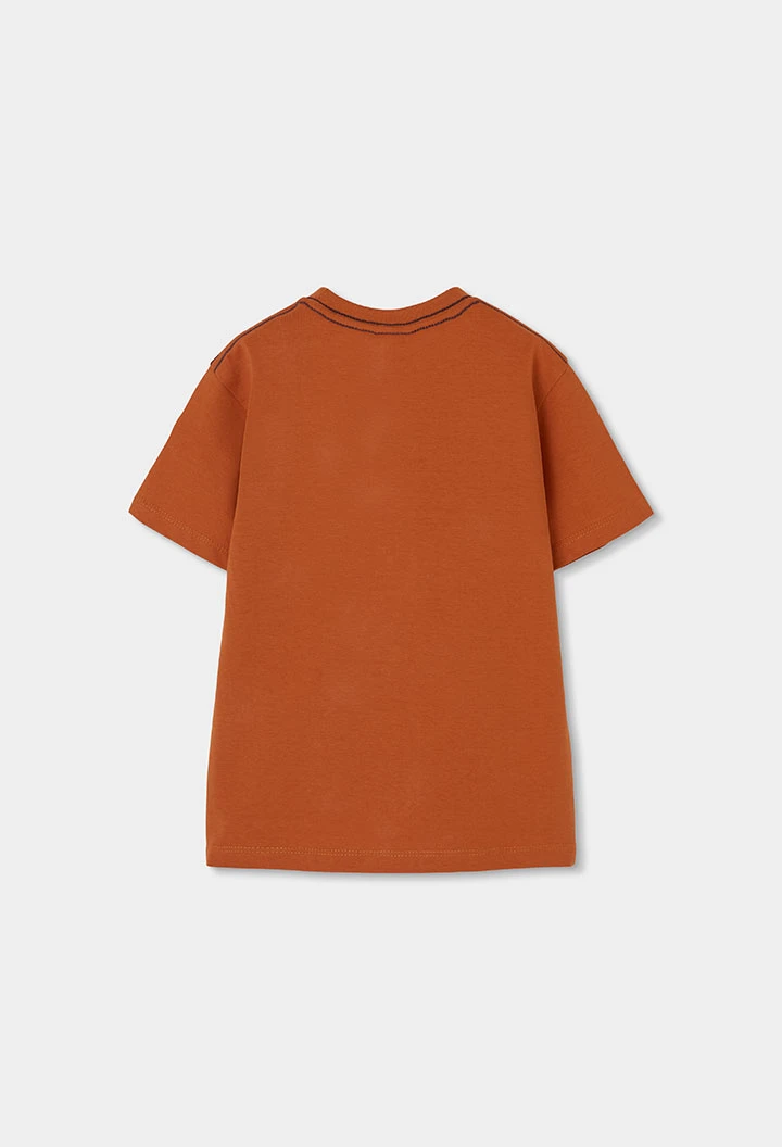 Camiseta niño naranja animal
