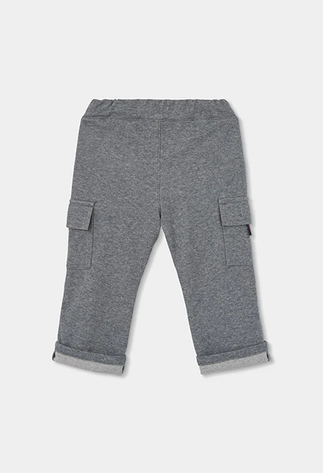 Grey vigore cargo pocket boys\' trousers