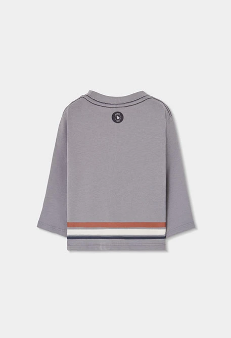 Camiseta punto niño gris estampado Bobsleigh
