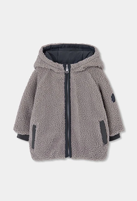 Parka tejido técnico niño reversible estampado camo