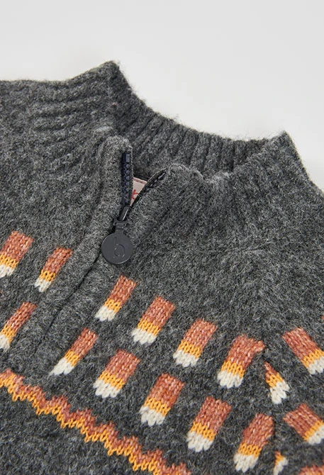 Jersey niño gris vigoré estampado geométrico