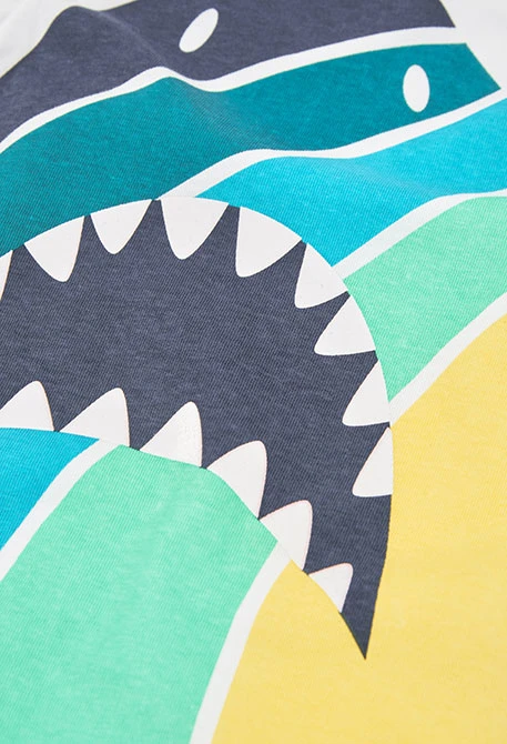 Langarmshirt für Jungen aus weißer Baumwolle