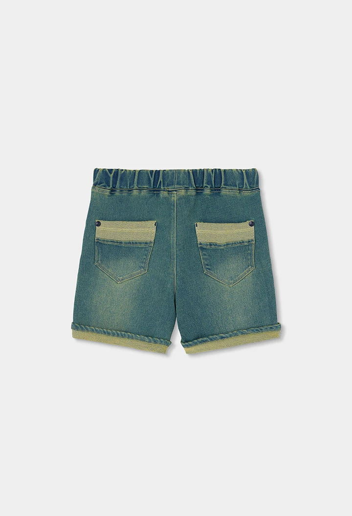 Bermuda in denim blu