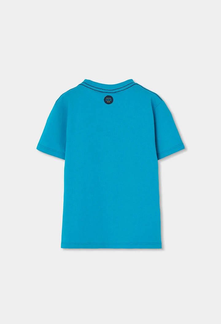 Camiseta niño azul tiburón