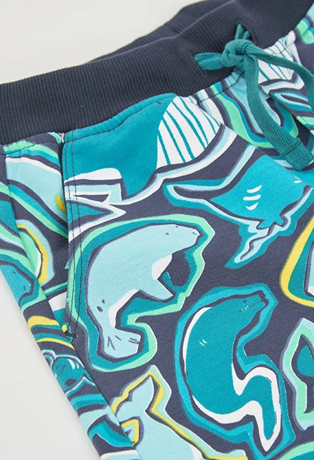 Shark print Bermuda shorts