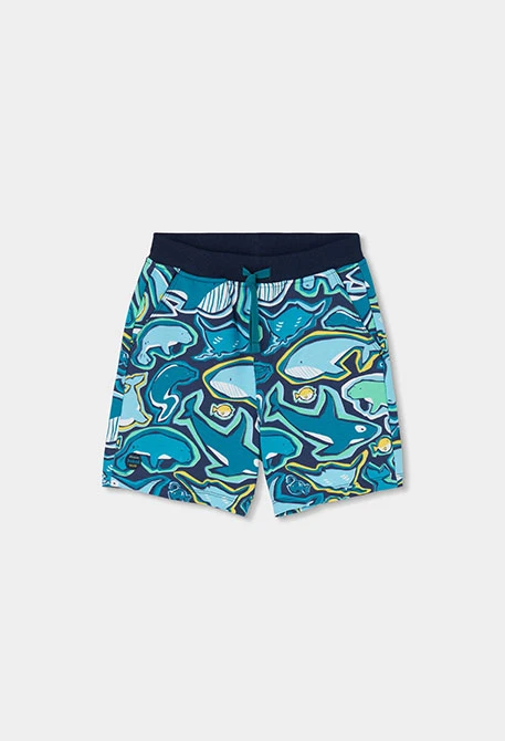 Shark print Bermuda shorts