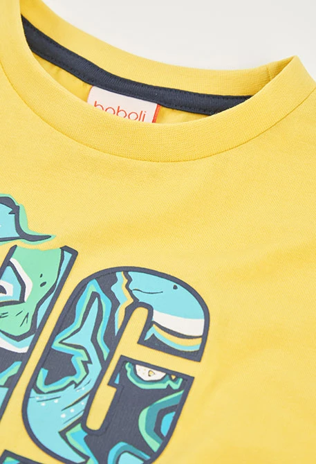 T-shirt en coton jaune pour garçon