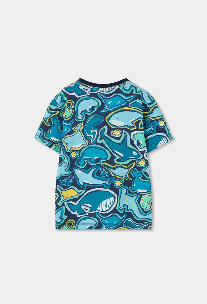 Camiseta niño estampada punto