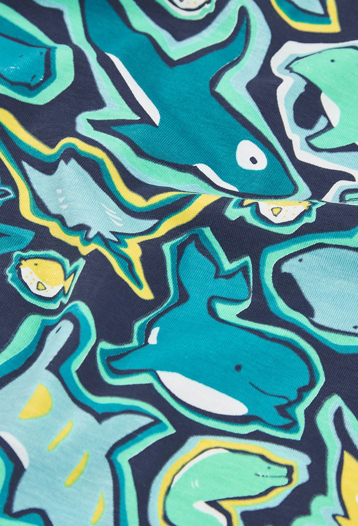 Printed jersey T-shirt for boy