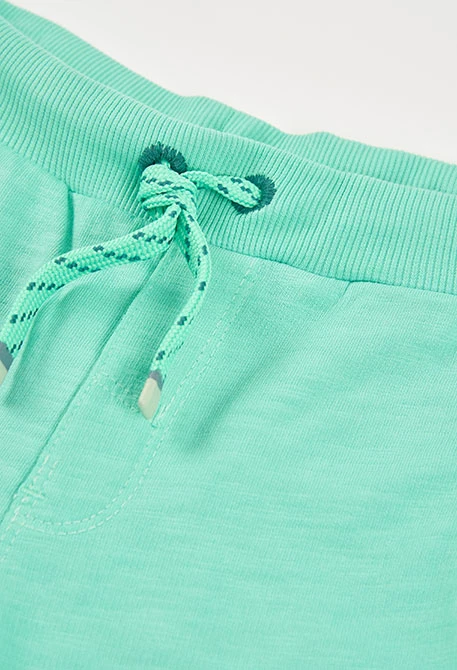 Bermuda in cotone verde acqua