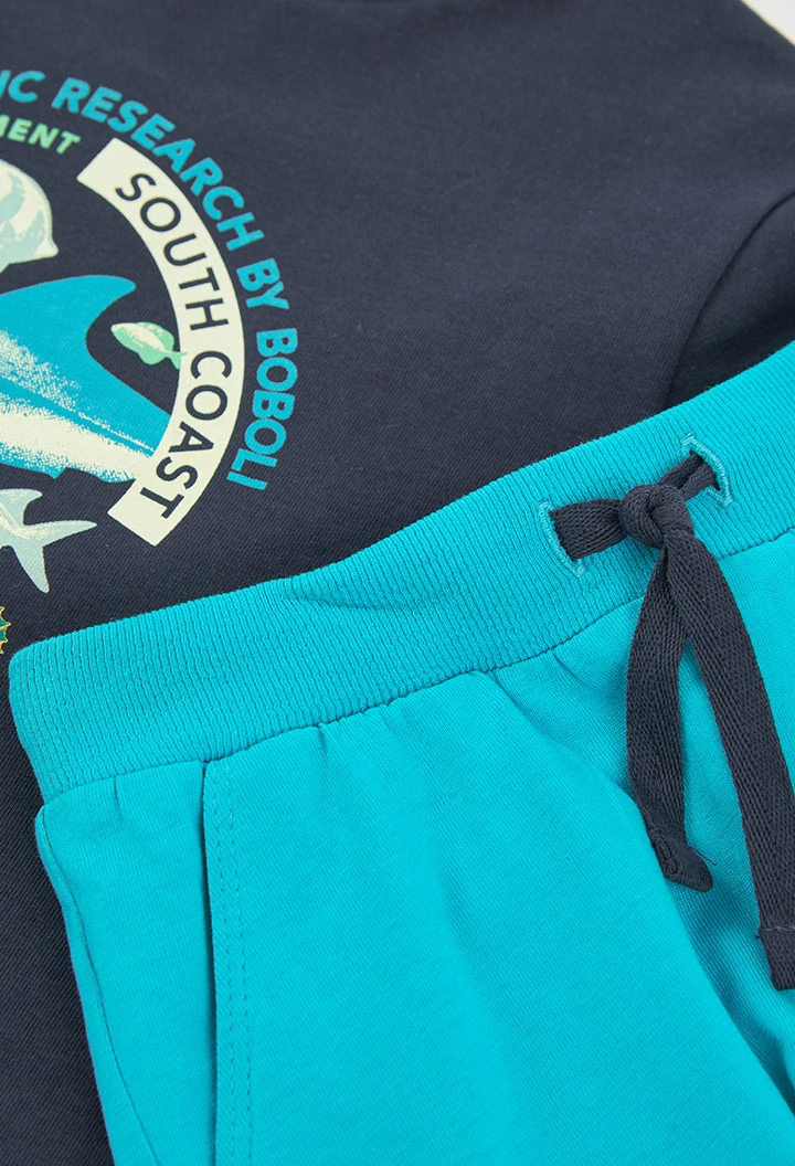 Conjunto criança estampado tubarão