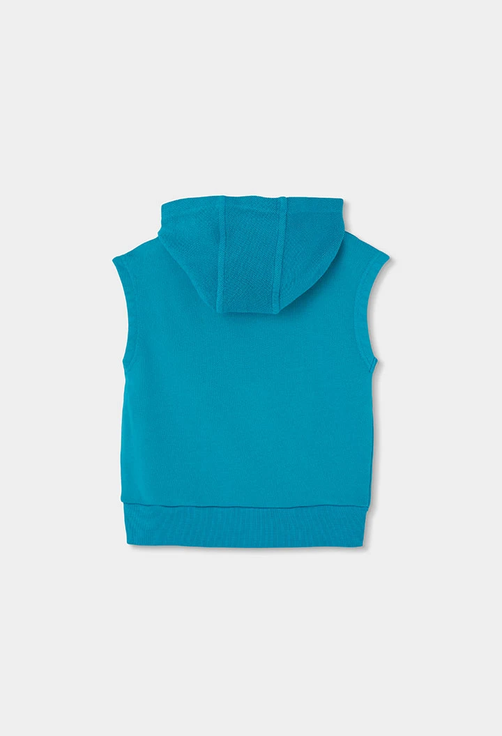 Ärmelloses Sweatshirt für Jungen in Wasserblau
