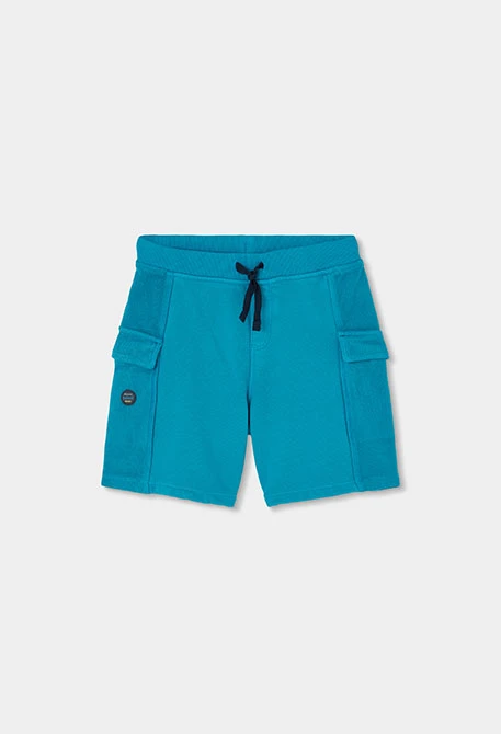 Bermudas algodón azul agua