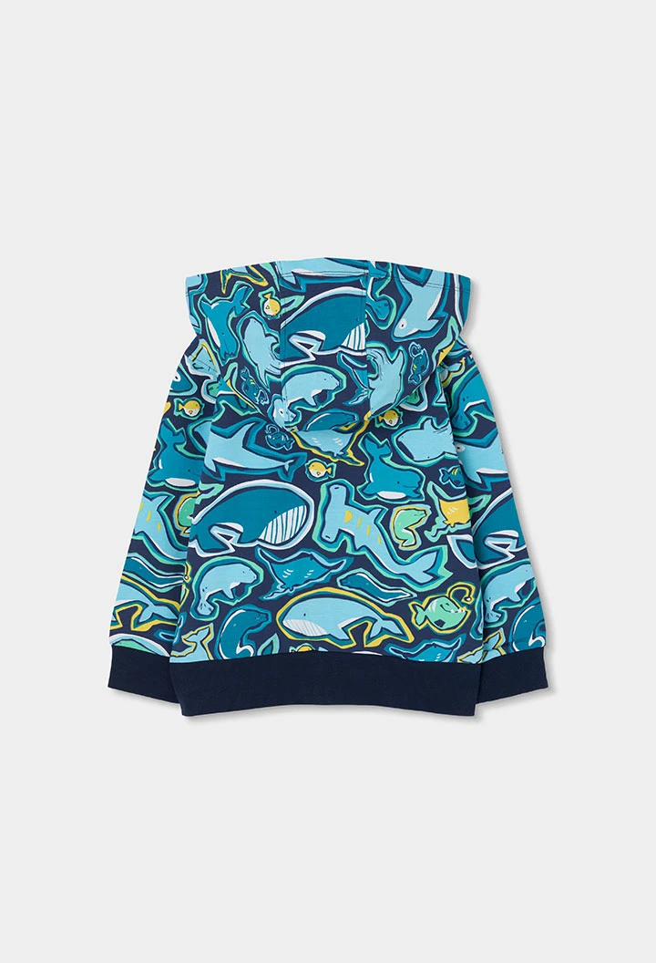 Kinderjacke mit Haifisch-Print