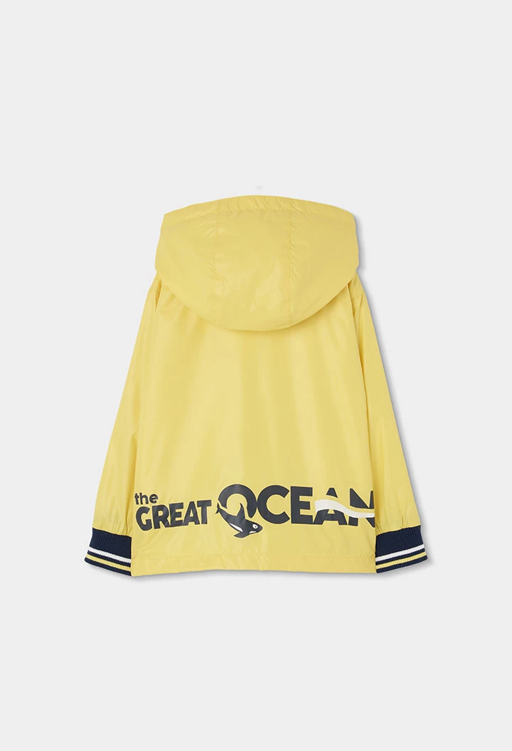 Parka nen teixit tècnic groc