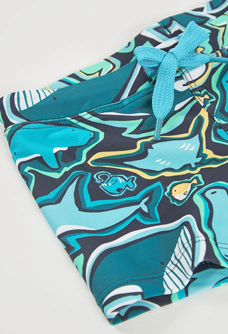 Maillot de bain garçon imprimé requins UPF50+