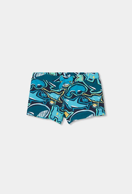 Bañador niño estampado tiburones UPF50+