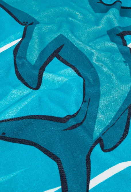 Cotton shark hooded towel