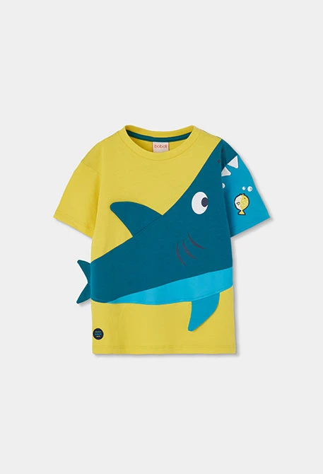 Camiseta niño algodón amarillo