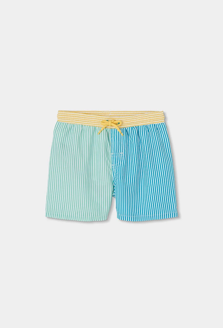 Maillot de bain en tissu recyclé à rayures