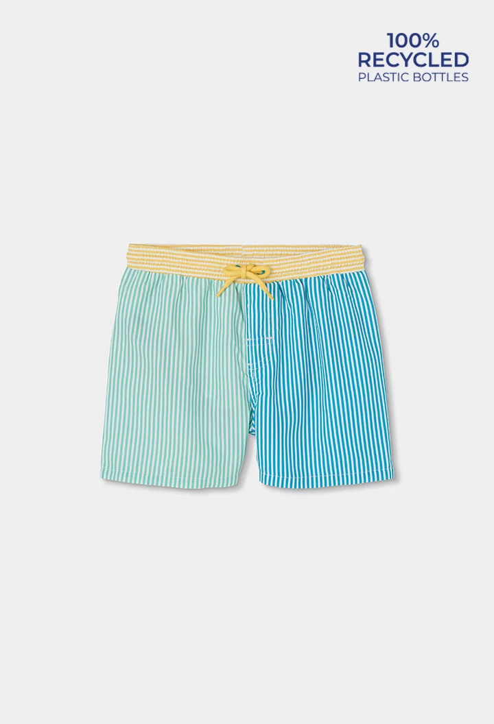Maillot de bain en tissu 100% recyclé à rayures