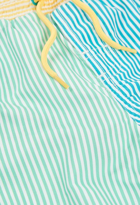 Striped recycled fabric swimsuit