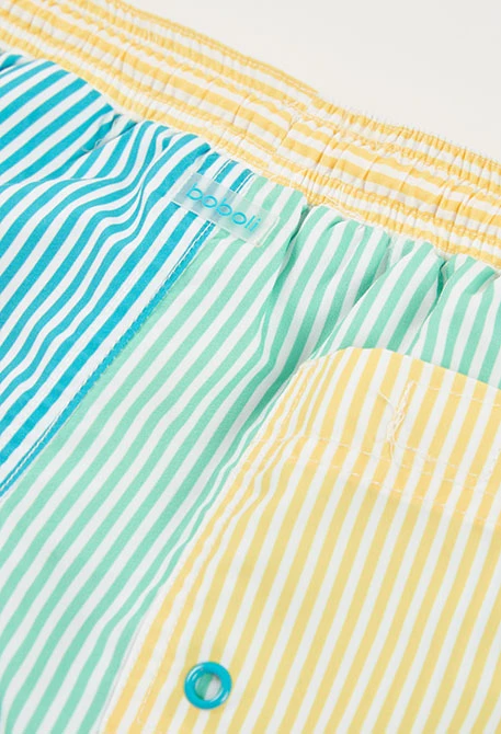 Maillot de bain en tissu 100% recyclé à rayures