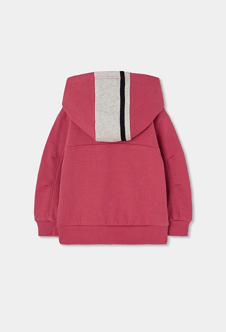 Sweat-shirt molleton garçon orange à capuche Wild Road