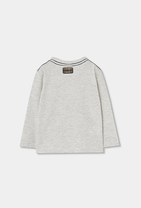 T-shirt maille garçon écru imprimé animaux