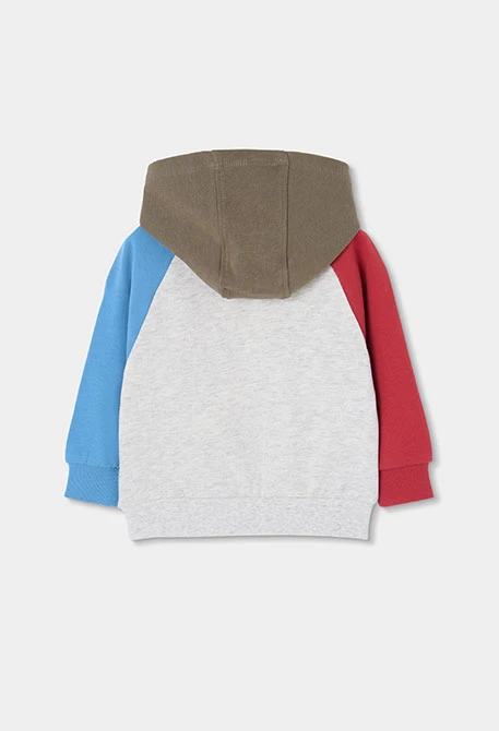 Sweat-shirt molleton écru garçon à capuche Highway 84