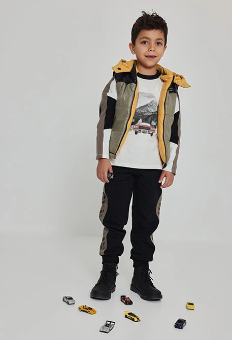 Gilet tecnico reversibile bambino giallo