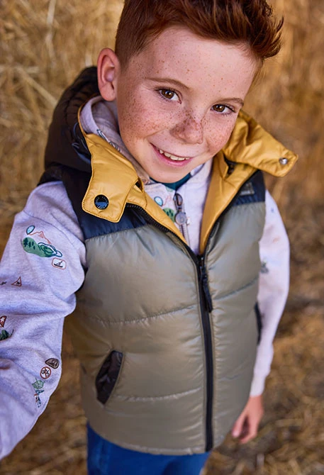Gilet tecnico reversibile bambino giallo