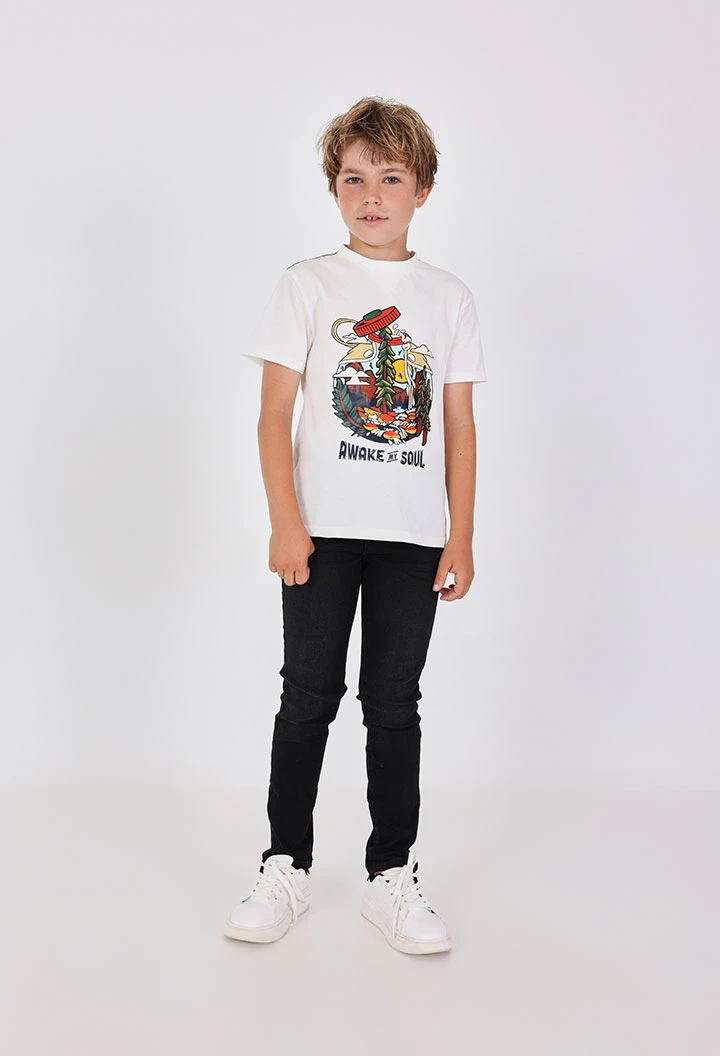 Pantalón denim elástico de niño