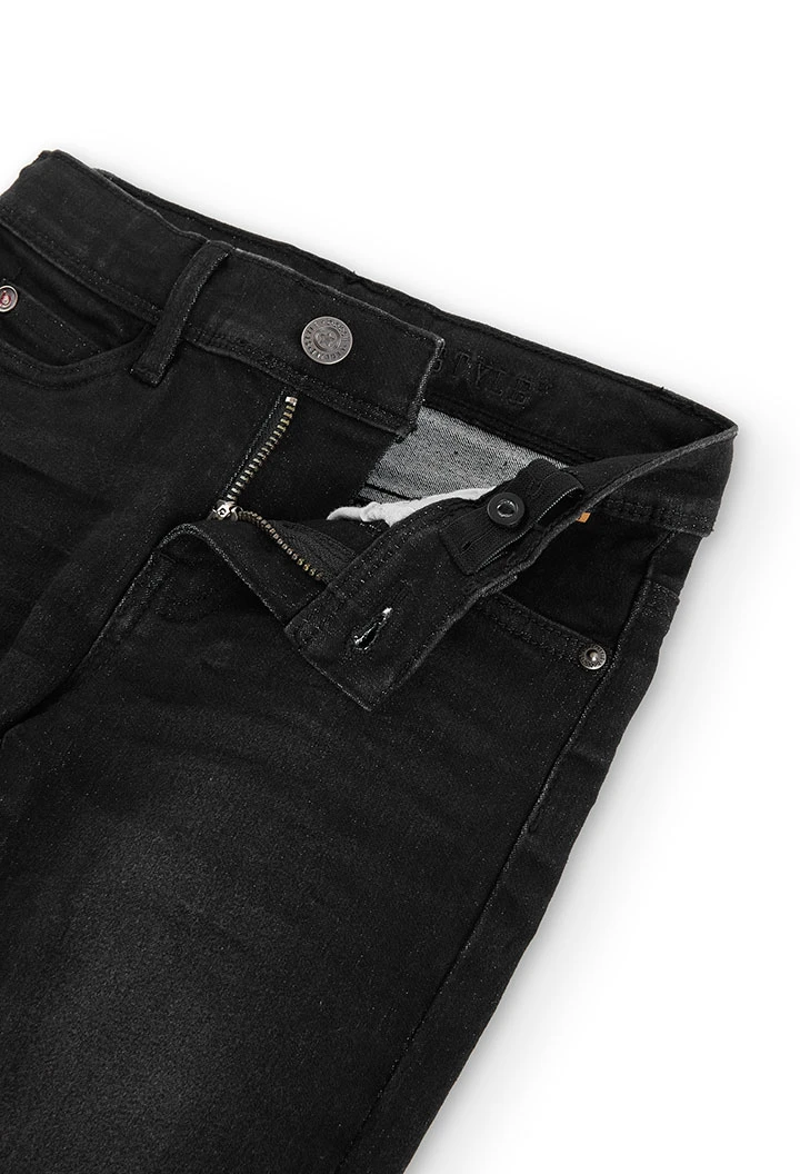 Pantaló denim negre elàstic nen