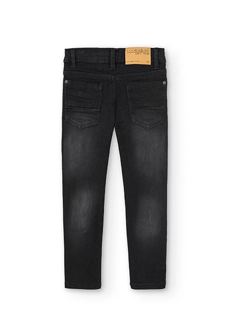 Pantalon en denim noir stretch pour garçon