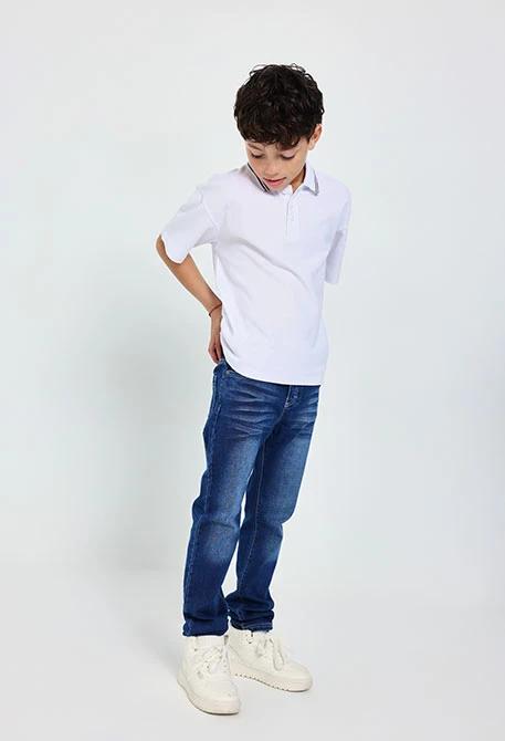 Pantaloni denim elastico per ragazzo