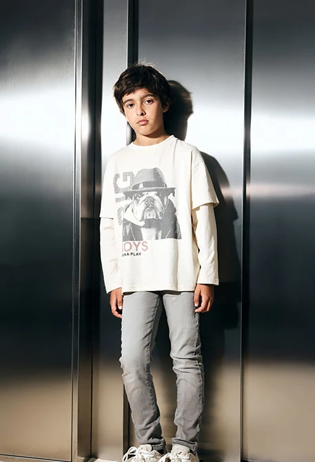 Pantalon en jean gris pour garçon